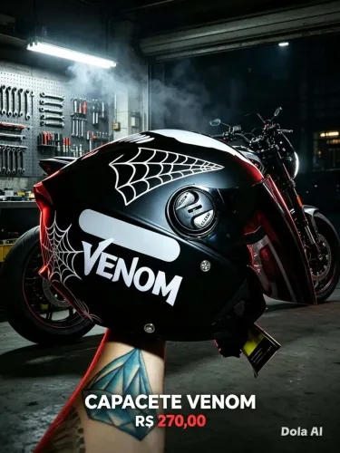 Capacete aberto Venom 