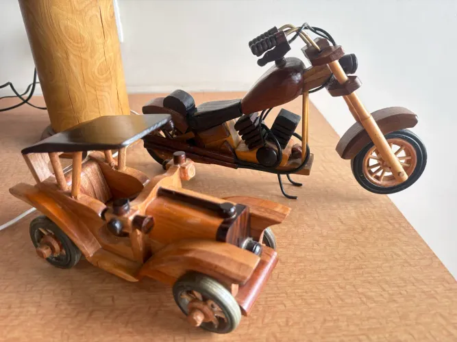 Moto e Carro Artesanato em Madeira