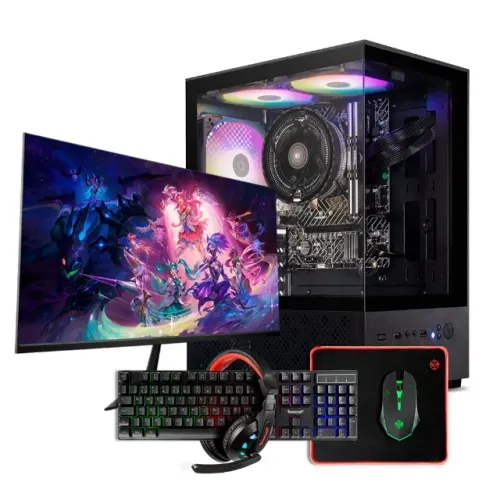 PC Gamer Completo Pichau Apolo III, AMD Ryzen 5 5600GT, 16GB DDR4, SSD 480GB + Monitor + K