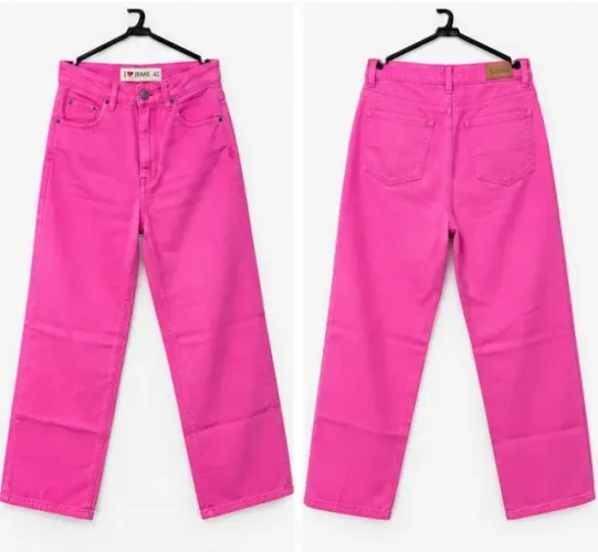 ? Calça Jeans Rosa Pink Feminina Nova