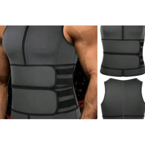 Regata Masculina Queima Gorduras Barriga Cinta Lombar Reforçada Abdominal P/ Costas.