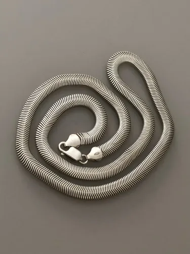 Corrente de prata 925 feminina lacraia snake 5mm