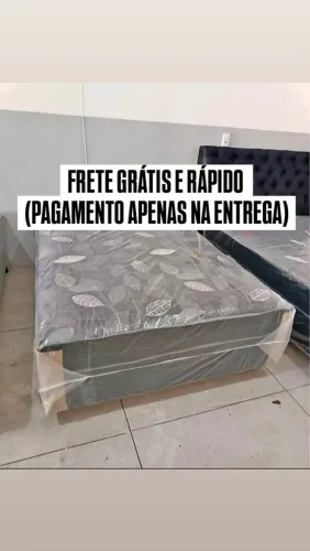 Cama box Casal Espuma 14cm - Frete grátis 