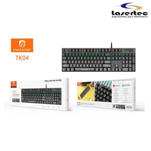 Teclado Mecânico Gamer RGB H'Maston TK04 | LED RGB