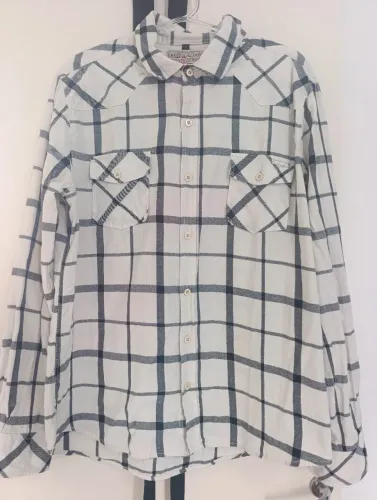 Camisa xadrez Branca