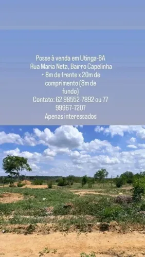VENDO POSSE EM UTINGA-BA 