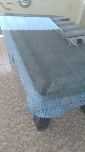 Tampo de vidro bisotado 1,80 x 0,90