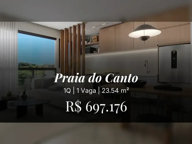 Incrível Studio na Praia do Canto | Ideal para investimento