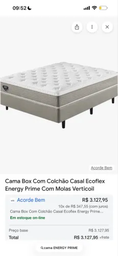 Cama Box Com Colchão Casal Ecoflex