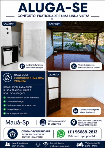 Aluga 3 cômodos