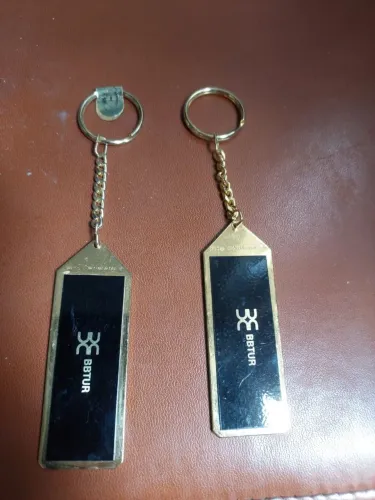Chaveiro banco do Brasil banhado ouro