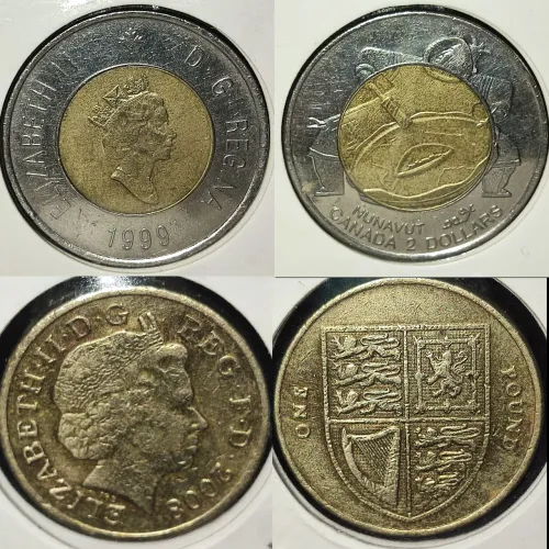Moedas Antigas da Rainha Elizabeth II
