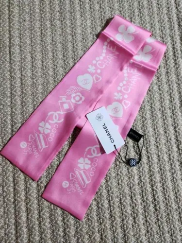 Estola/cachecol chanel seda rosa