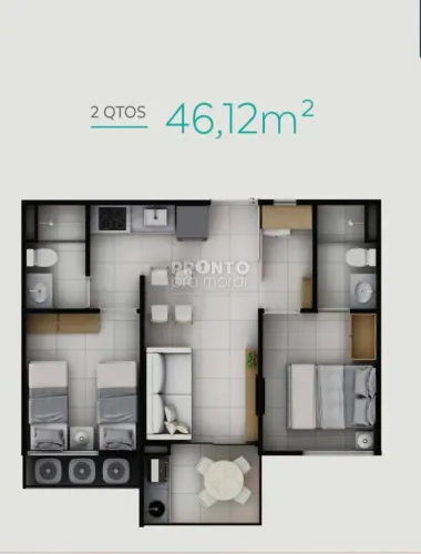 Apartamento com 2 quartos em Tamandaré