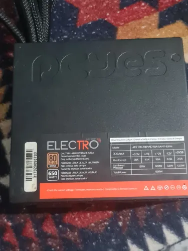 Fonte PCYES 650W 80 plus bronze (Leia a descricao)