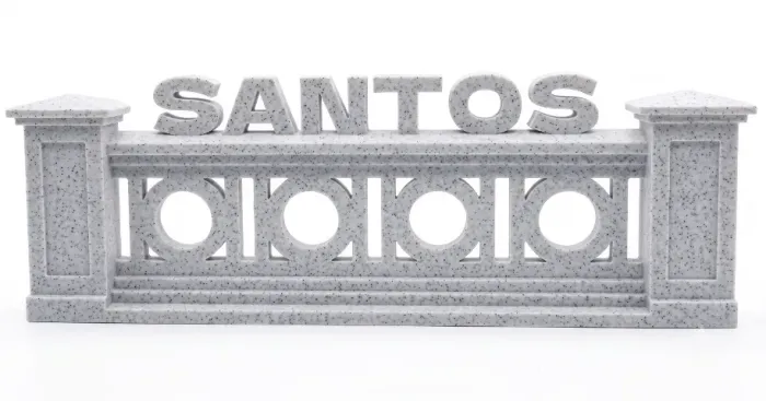 Mureta de Santos Decorativa em Impressão 3D - 20 cm