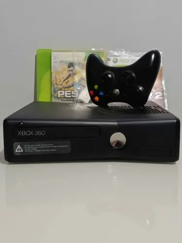 Xbox 360 Slim controle e 10 jogos