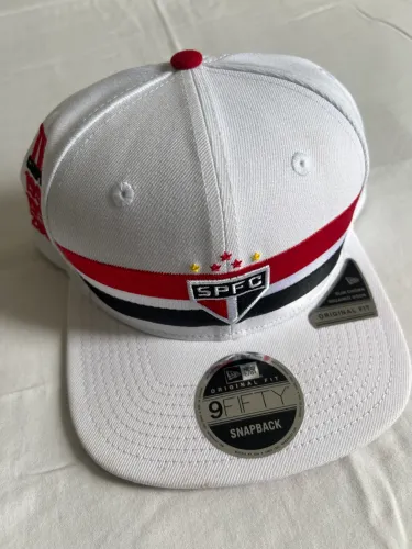 Boné São Paulo FC Original New Era 9FIFTY Snapback Branco - Novo Sem Uso
