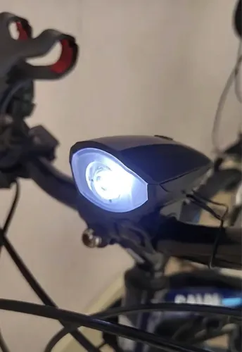 Lanterna sinalizador de bike com buzina luz dianteira