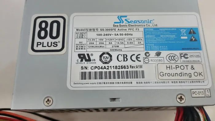 Fonte Seasonic 300w 80Plus PFC