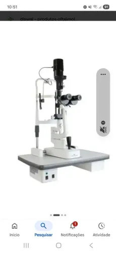 Lâmpada de fenda luxvision 880 cor gelo com 1 ano de uso, na caixa.