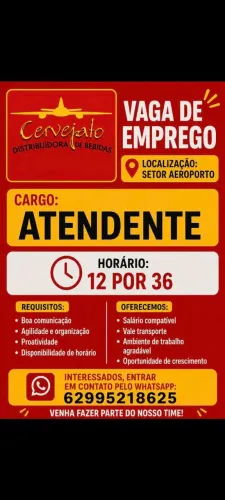 Atendente distribuidora de bebidas