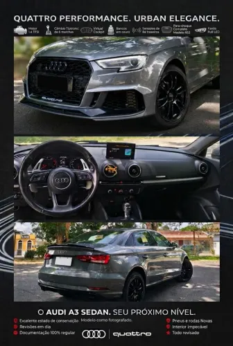 Audi A3 Sedan 1.4 TFSI Flex Tiptronic 4P 2017