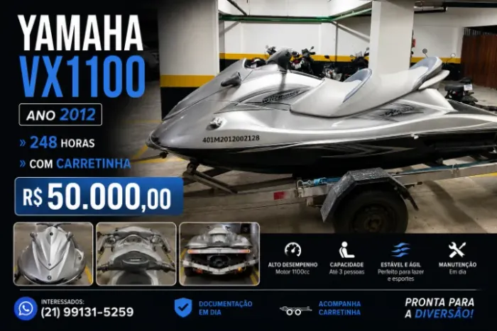 Jetski yamaha vx 1100 muito novo