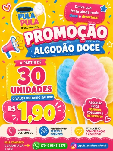 Promoção Algodão Doce