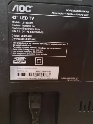 TV Smart AOC 43 Polegadas. 