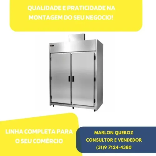 Mini Câmara para Carnes 2 Portas Polar Inox