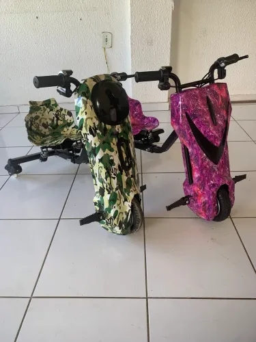 Triciclo Drift 8 polegadas Elétrico 350w suporta 120kg