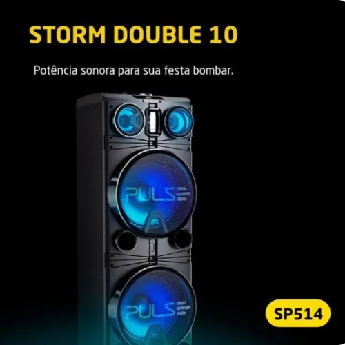 Caixa de Som Pulse Storm Double 10 - Muito Nova!
