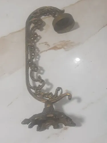 Luminaria abajur antigo em bronze para restauro