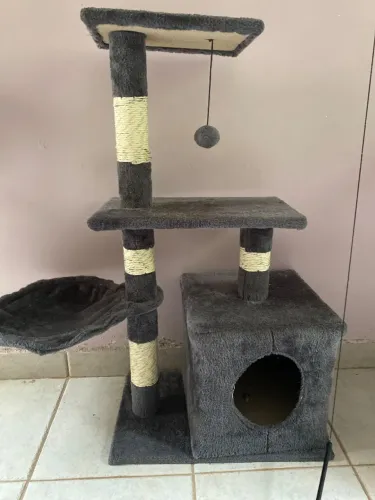 Arranhador e Playground para Gatos com Toca - Novíssimo / Sem uso!