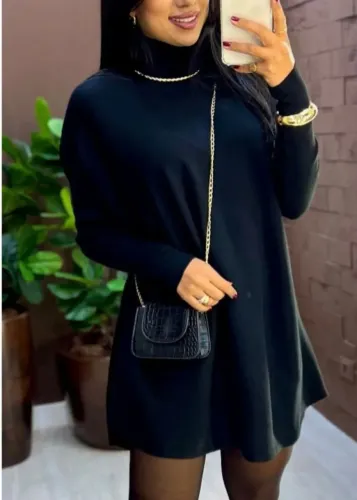 Poncho preto e branco , slim e plus size. 