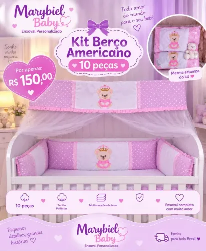 Kit Berço Americano Pronta Entrega
