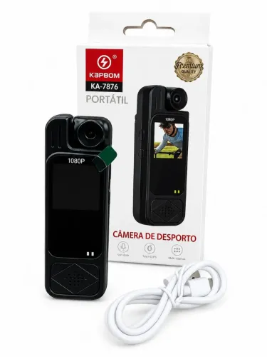 Câmera Corporal Kapbom KA-7876 Full HD 1080P Portátil com Visão Noturna