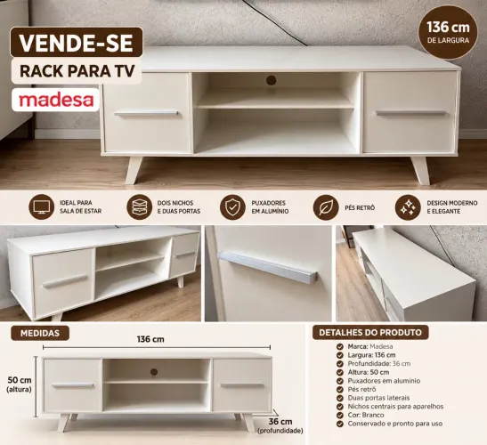 Vendo rack para tv a até 55?