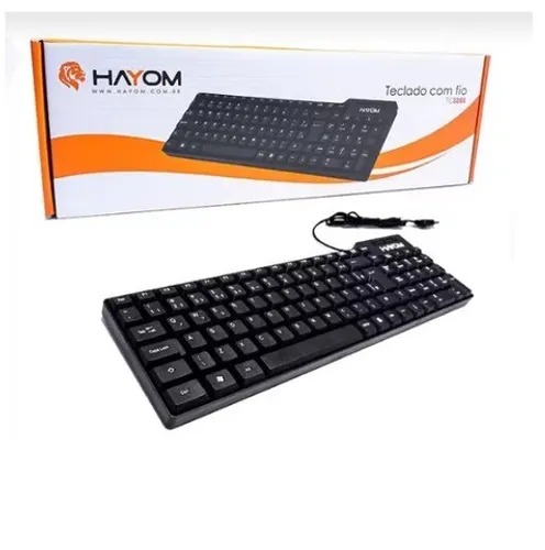 Teclado Básico Ergonômico Hayom Usb (Distribuidora JK Eletrônicos, Honestidade e Qualidade