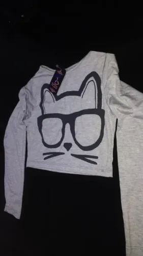 Cropped manga longa 