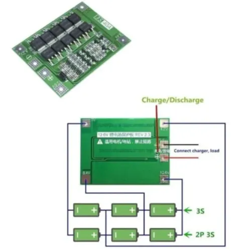 BmsPlaca 3s 40a 12.6v Com Balanceamento Arduino Automação COD-AM415 