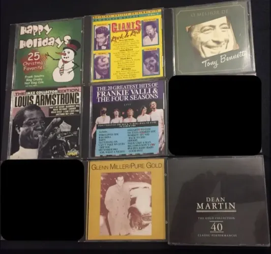 Lote 9 CDs Jazz & Oldies - Tony Bennett, Louis Armstong, Dean Martin +