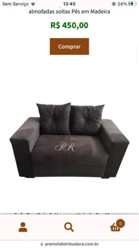 Sofá Pop Bela 2 Lugares Veludo Marrom Chocolate