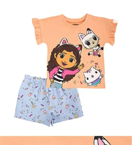 conjunto gabbys dollhouse tamanho 2 anos importado (novo)