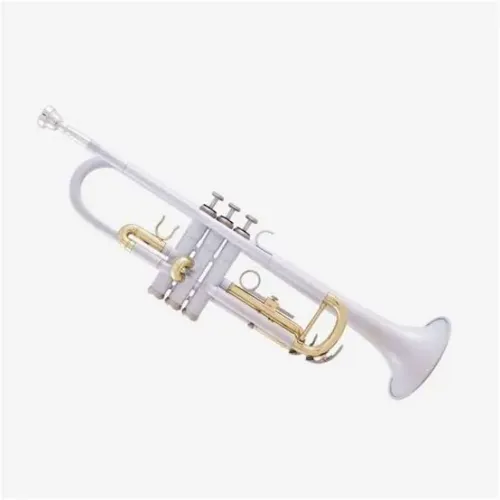 Trompete BRANCO/dourado Luthieria prosperar PROFISSIONAL Premium Sib-mol COMPLETO ESTOJO T