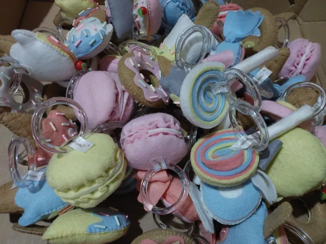 Lote de porta guardanapos - Tema de festa: Doces