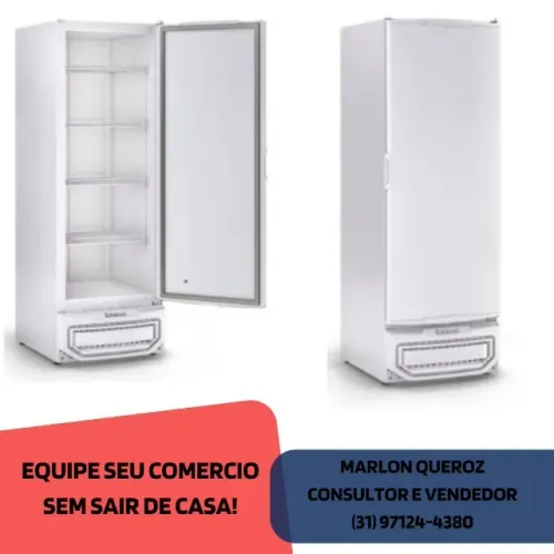 Freezer Vertical Gelopar 560L Porta Cega Novo