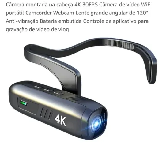 Câmera montada na cabeça 4K 30FPS 