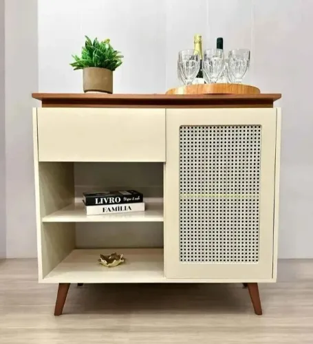 Buffet Bourbon Tuboarte - Charme Retrô, Funcionalidade Moderna e Acabamento em MDF